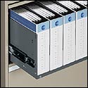 Ring binder storage in “B” type receding door openings.