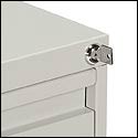 Core removable cam locks are standard, securing all drawers.