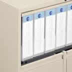 Ring binder storage in “B” type receding door openings.