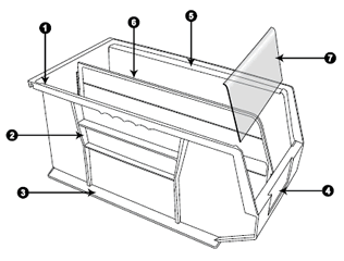 Optional bin divider and see thru window for extra funtionality.