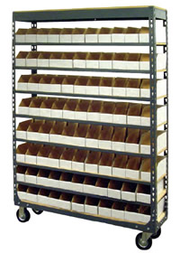 Mobile Bin Storage Shelving.