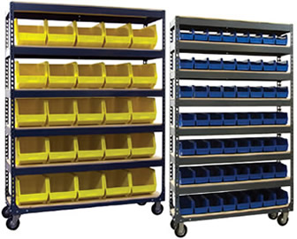 Series 200B Mobile Bin Storage Units.