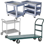 Service carts and platform trucks.