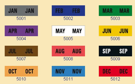 12 month series label sheet