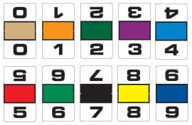 Filing Color Code System 91605 1”H x 1-1/2”W Label Size Tabbies Barkley NBKM Compatible 91600 Series Numeric Labels Blue 5 500 Labels Per Roll 