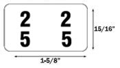 Numeric labels.