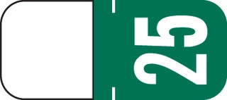 2025-Year-Label-TAB-For-Top-Tab-Application-Dark-Green-A1308-25-T3