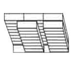 42" Wide 4-Post Open Shelving Lateral Tracks 3 x 2 Units.