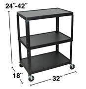 Adjustable Height AV Mobile Cart.