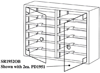 Plex doors for mail sort modules.