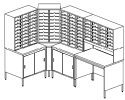 Design Software...Sort Modules, Pre-Sort Module Sorter, Bin Sort Module Sorter, Vertical Sort Module Sorter, Overhead module Sorter, Shelves, Plex Display Header, Plex Doors, Finished-Back Modules, Open-Back Modules, Wall Mounted Modules, Stacking Modules, Tag Holders, Sort Bins, Tag Holders, Oversize, Letter-Size, Legal Size, Shelves & more...