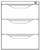 3 Drawer Unit, 3 Box Drawers.