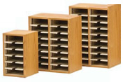 Legal-Size Sort Modules include 1 shelf every three inches, providing 2-1/2" clearance between shelves.