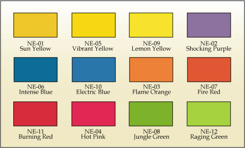 Neon Plastic Index Tab Film.