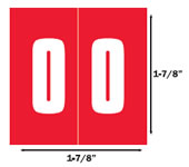 End tab numeric labels.