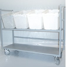 Mobile Bulk Tub Unit For Postal Storage Bins.