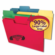 Heavyweight Top Tab File Folders.