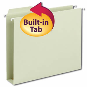 Heavy duty built-in tab.