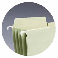 Top-tab hanging file pockets.