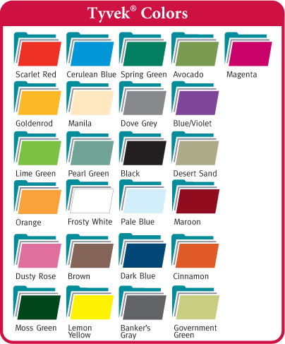 Tyvek Color Options.