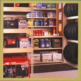 Automotive Shelving, organizing parts.