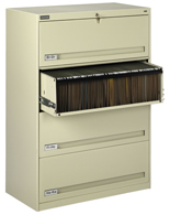 Retractable Doors 4-drawer cabinet.