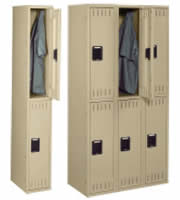 Double Tier Steel Lockers Without Legs.