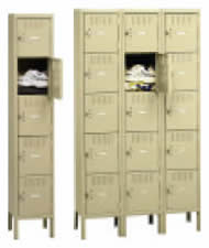 Five Tier Steel Lockers With Legs.