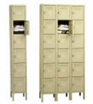 Six-Tier Box Lockers With Legs.