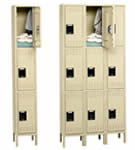 Triple-Tier Lockers With Legs.