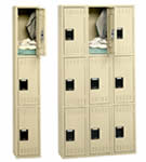 Triple-Tier Lockers Without  Legs.