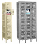 Ventilated 6-Tier Box Locker With Legs